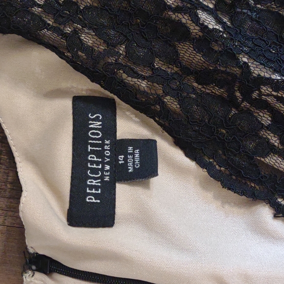 Perceptions Black Lace Dress size 14 - Picture 2 of 6